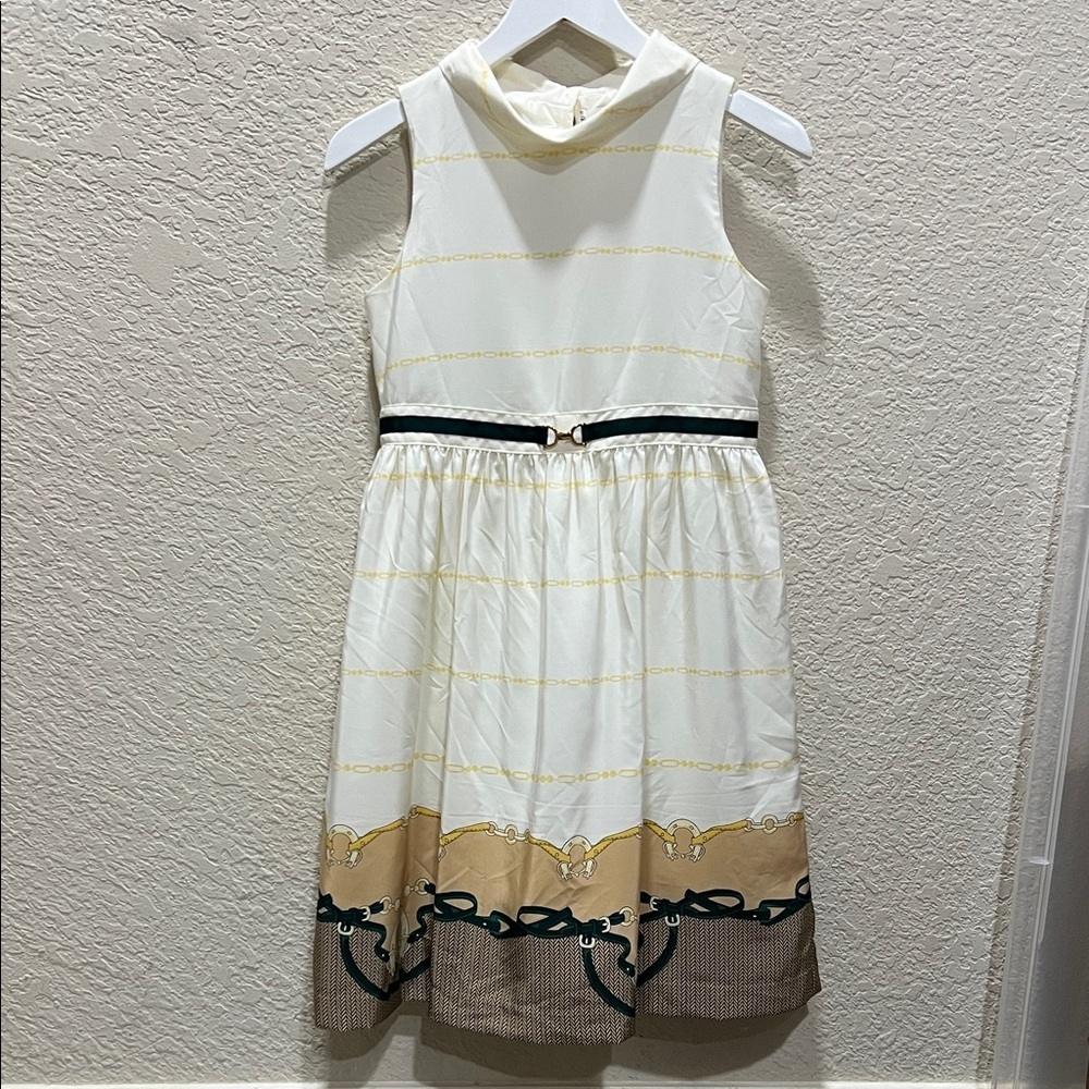 Janie and Jack Bridle Scarf Border Dress from Countryside Ride 2016 size 8